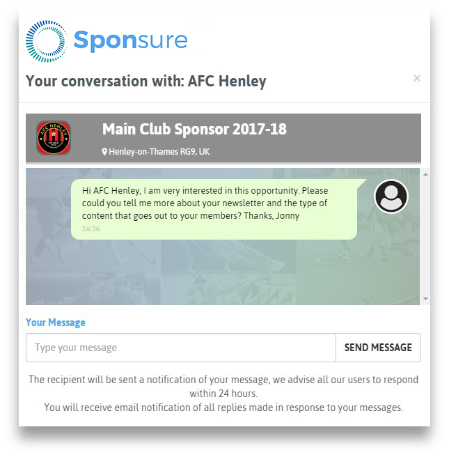 Sponsure messaging, Sponsure, sport sponsorship, engage customers, increase sales, ROI